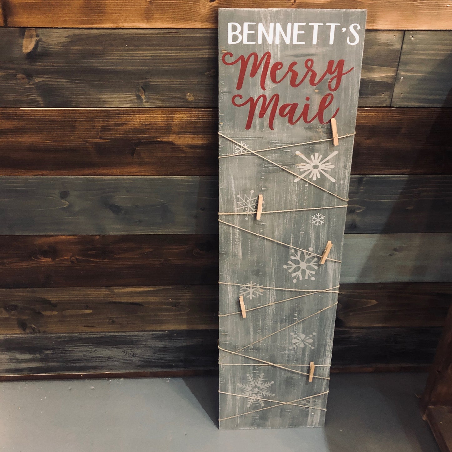 Merry Mail (Personalized): Plank Design - Paisley Grace Makery