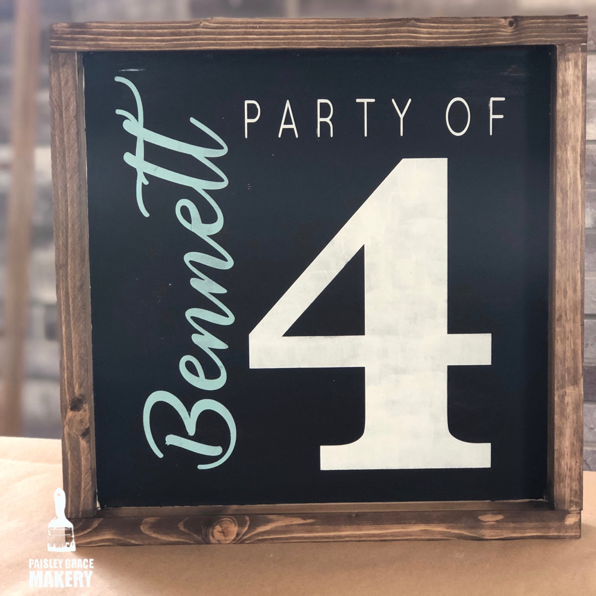 Party Of ___(personalized): SQUARE Design - Paisley Grace Makery