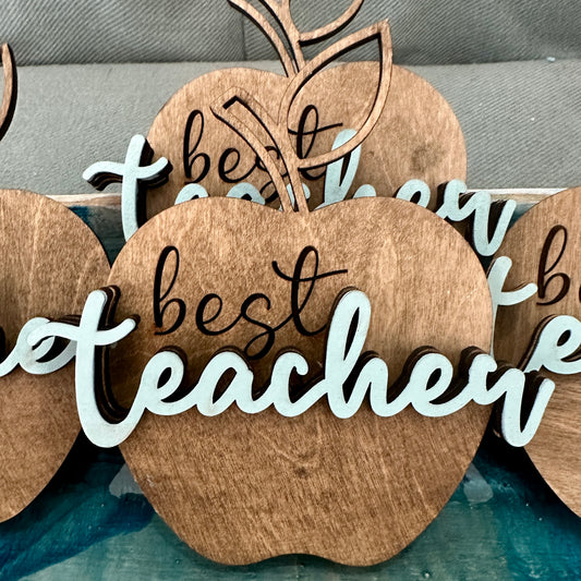 Painted - 3D Best Teacher Gift Card Holder