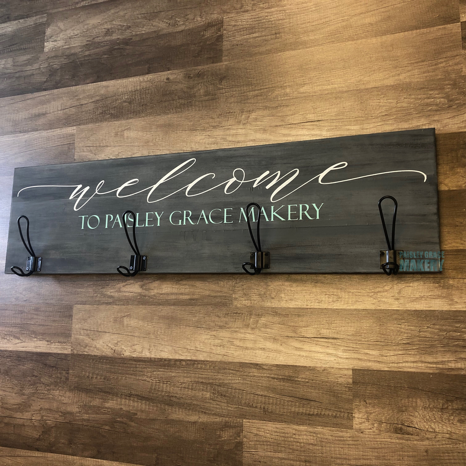 WELCOME TO (personalized) Horizontal: PLANK DESIGN - Paisley Grace Makery