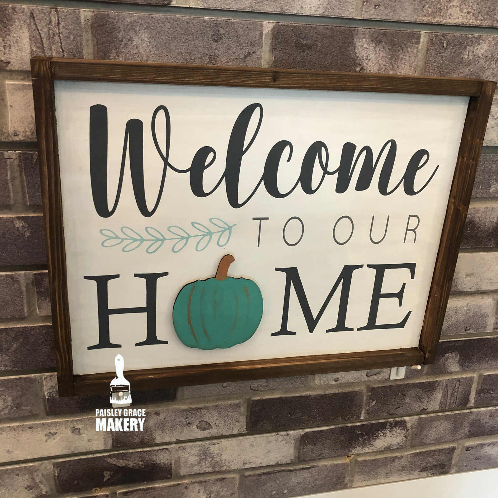 Welcome to Our Home Signature (Rectangle): INTERCHANGEABLE DESIGN - Paisley Grace Makery